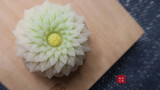 [Ẩm thực]Làm bánh Wagashi-Hoa cúc xanh