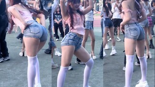 【吃吃】shake it 操场上好多人都在一起跳耶