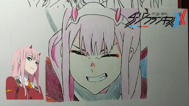 menggambar Zero two [Darling in the Franxx]