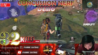 PILIPINERU BR SNIPERU | SHOWS CONCUSSION NERF | 32 KILLS | SOLO VS 2 SQUADS | NRX 420 | CODM GARENA