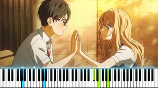 [四月は君の嘘 / Your Lie in April OP] "Hikaru Nara / 光るなら" - Goose house / グースハウス (Piano Synthesia - ピアノ)