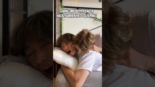 Giving my boyfriend a hickey 💋 when he wants to sleep prank ❤️ #bl #gay #couple #同性カップル #ゲイカップル