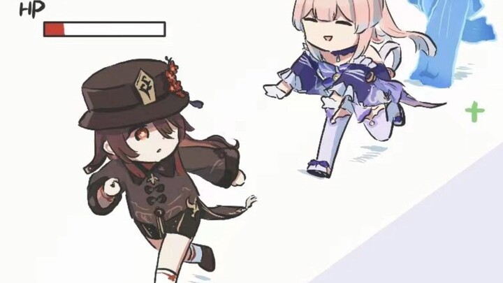 【Sang Tuan Berhati Lemah】Hu Tao: Kamu juga dipaksa nambah darah terus? Ren: Kamu juga!