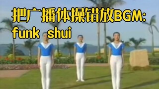 把第二套广播操错放成funk shui的背景音乐是什么效果？