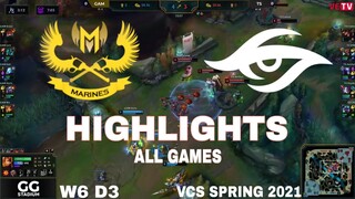 Highlight GAM vs TS All Game VCS Mùa Xuân 2021 VCS Spring 2021 GAM Esports vs Team Secret