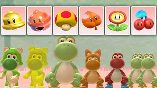 Super Mario 3D World - All Yoshi Power-Ups