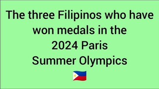 Three Filipinos who won medals in 2024 Paris Olympics.