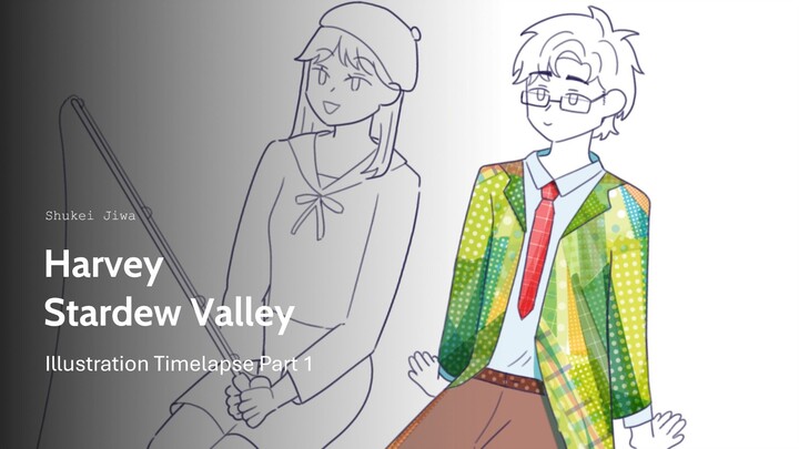 Harvey Stardew Valley Illustration Timelapse 1