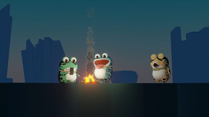 On a quiet night, the frog is roasting sweet potatoes (Frog's Daily Life)
