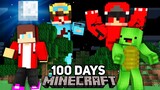 I Survived 100 Days Of Nico & Cash Attack On in Minecraft Challenge Maizen Speedrunner VS Hunter