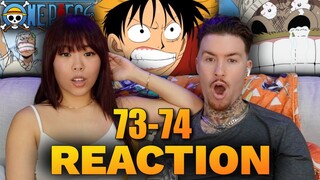 OP CHARACTERS ARE DIFF 🤣 | First Time Watching One Piece Anime! Ep 73-74
