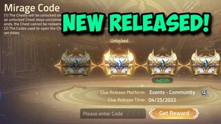 NEW RELEASE CODE 🤩🤩 - Mirage Code | Mobile Legends: Adventure