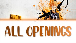 Haikyuu Opening Theme 1-7 with Lyrics [Kan/Rom/Eng]