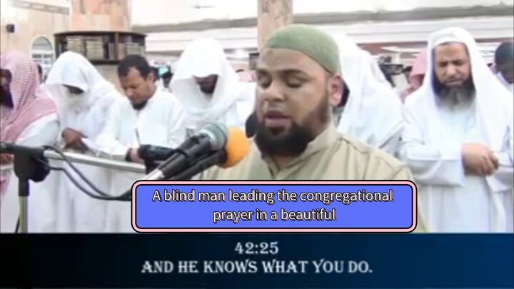 A Blind Man leading a Congregation Prayer in a Beautiful Voice.