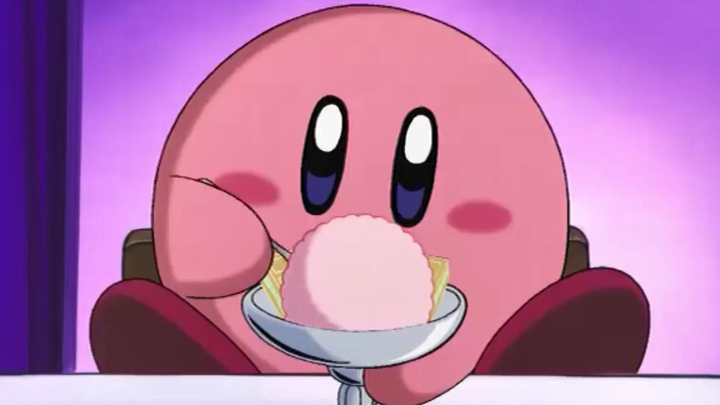 Kirby baby menjual nasi ketan