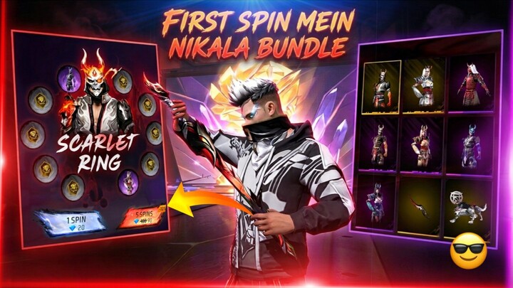FIRST SPIN MEIN NIKALA SAMURAI BUNDLE ☺️😱#ajbossog#freefirelive #samurai #viralvideo