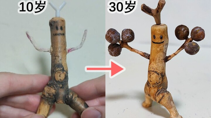 Fulfilling a childhood dream—making a tree out of捡的树枝? How bizarre!