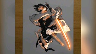 Drawing Fushiguro Toji Glow Art