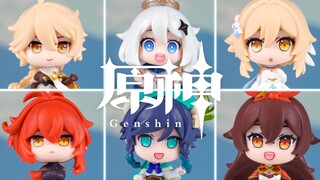 【超展示】原神 角色Q版扭蛋 空 荧 派蒙 安柏 温迪 迪卢克 Bushiroad-creative 4K