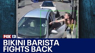 Seattle bikini barista responds to customer's threats by smashing windshield | FOX 13 Seattle