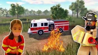 ไฟไหม้! เรียกรถดับเพลิง Roblox fireman | บริ้งค์ไบรท์