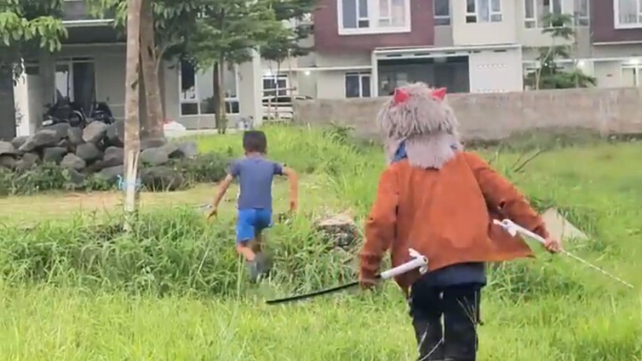 COSPLAY ANIME | kejar bocil sampai ketakutan