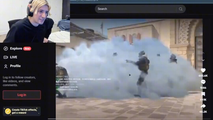 XQC menonton tampilan settlement pemain CSGO Tiongkok