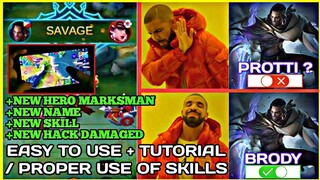 New hero marksman From Protti To Brody || New skill update || Full Critical Damage🔥 ||MLBB