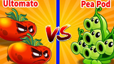 Ultomato VS Pea Pod - พืชชนิดใดที่คุณเห็นว่ามีประสิทธิภาพมากกว่ากัน PvZ 2 ทัวร์นาเมนต์