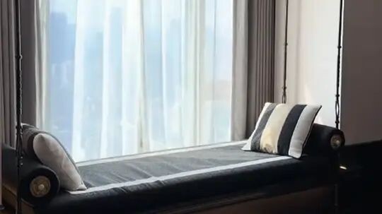 No joke—my legs went weak the second the window opened. Hotel, bay window, safety.