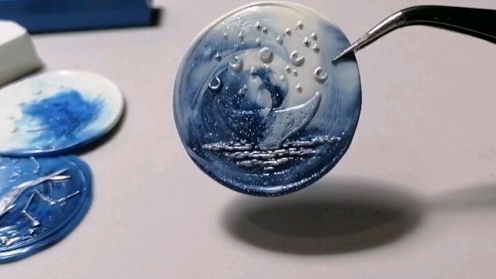 [Wax sealing] Cheap but beautiful blue and white wax