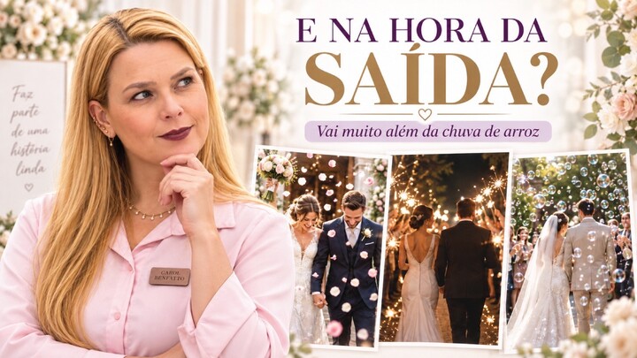 Saída da cerimônia: ideias além da chuva de arroz