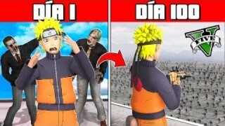 SOBREVIVÍ 100 DÍAS en un APOCALIPSIS ZOMBIE de NARUTO en GTA 5 !!  (Naruto mod)