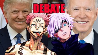 Trump and Biden argue about 20 Finger Sukuna VS Gojo