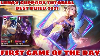 LUNOX SUPPORT TUTORIAL BEST BUILD 2021 - BUTTERFLY SERAPHIM - MOBILE LEGENDS