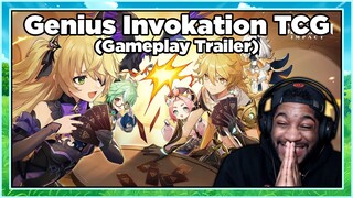 Returning Player Reacts to GENIUS INVOKATION TCG GAMEPLAY TRAILER | Genshin Impact