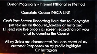 Duston Mcgroarty  course  - Internet Millionaires Method download