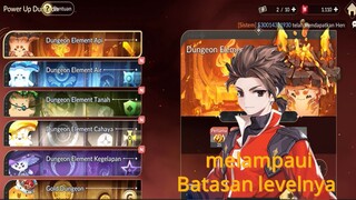 Mencoba melawan dungeon elemen api untuk kebutuhan hero meningkat kekuatan !