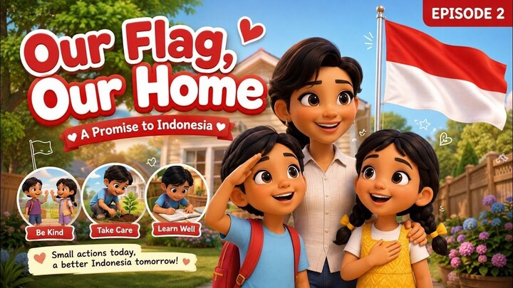 The Red & White Flag 🇮🇩 _ Colors & Country for Kids _ AnakIndo Academy