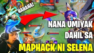 SELENA GUMAMIT NA NG MAPHACK GRABE IYAK NI NANA | MOBILE LEGENDS MOMENTS