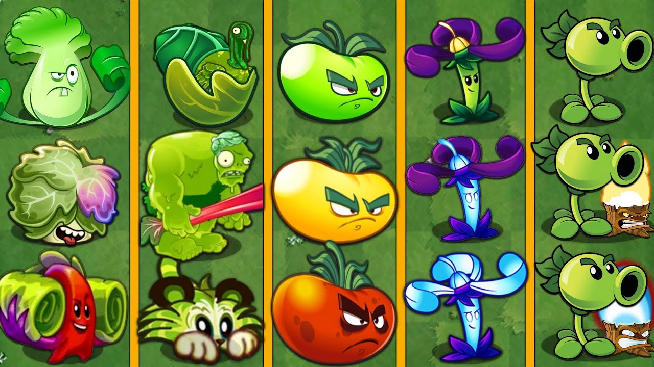 All Plants Evolution In The Game Plants Vs Zombies 2 - Noob Vs Pro Vs  Hacker 