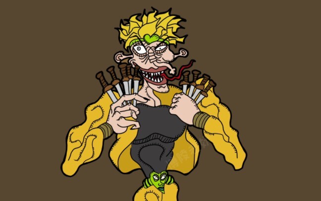 When I try to draw DIO in Boingo style