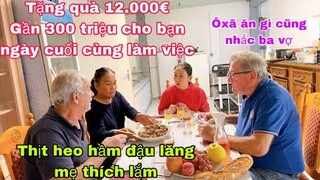 Saucisse hầm đậu lăng mẹ thích lắm/chef đến thăm mẹ/tặng bạn quà 12000€/cathy gerardo cuộc sống pháp