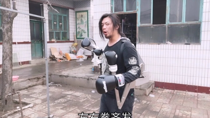 Homemade Boxing Backpack
