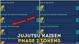 JUJUTSU KAISEN PHASE 2 TOKENS RELEASE DATE || JJK MOBILE LEGENDS 2023