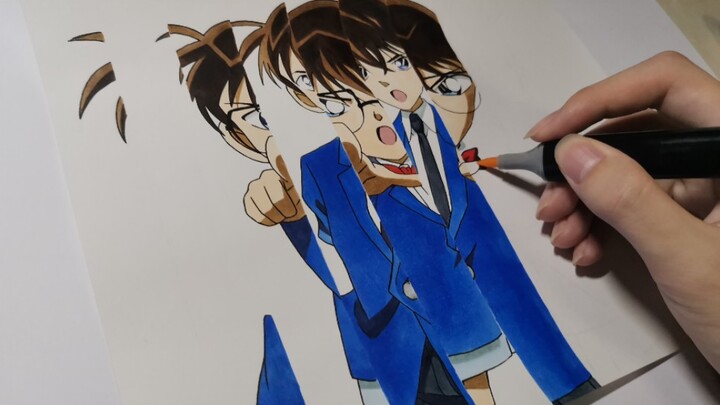 Draw Conan before the exam, but fail at the end of the exam