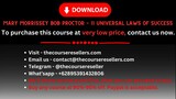 Mary Morrissey Bob Proctor – 11 Universal Laws Of Success