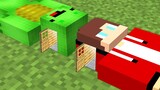 What inside this Mikey and JJ? Who saved Mikey and JJ in Minecraft Challenge (Maizen Mazien Mizen)