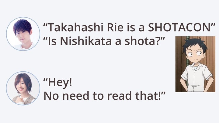 Kaji Yuki Discovers Takahashi Rie is a Shotacon After Reading Her Profile