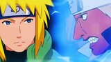 Raikage định giết Naruto nhưng Naruto lại biến thành một tia sáng màu vàng.